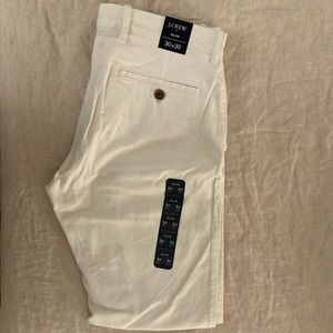 Cotton slim jeans crew chino pants white preppy